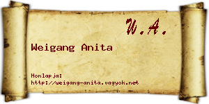 Weigang Anita névjegykártya